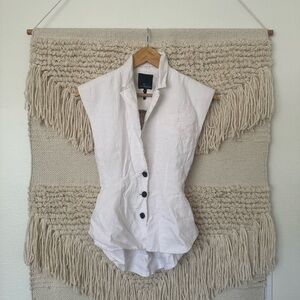 Marissa Webb Enzo Linen Vest Top